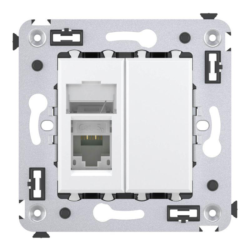 Розетка  RJ-45 кат.5e Avanti "Белое облако" DKC 4400463