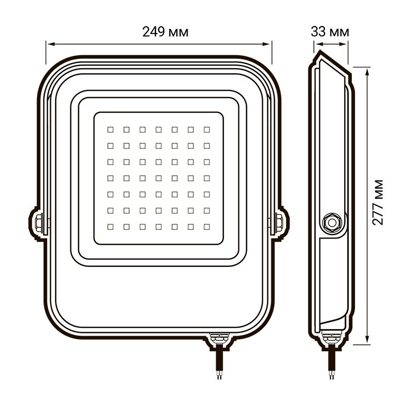 Прожектор светодиодный PFL-V 150Вт 6500К IP65 JazzWay 5039773