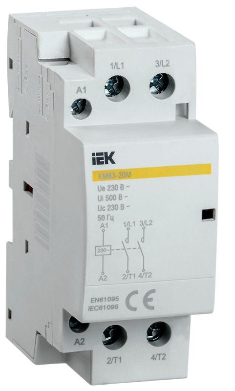 Контактор модульный КМ63-20М AC IEK MKK11-63-20