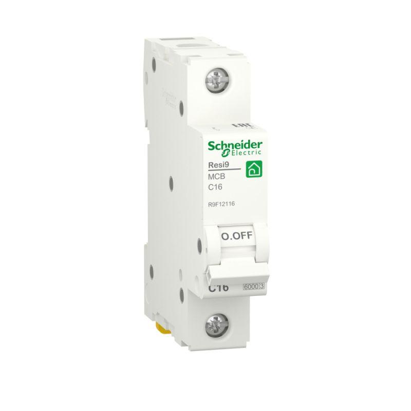 Автоматический выключатель Schneider Electric 1п C 16А Resi9 6000А  R9F12116