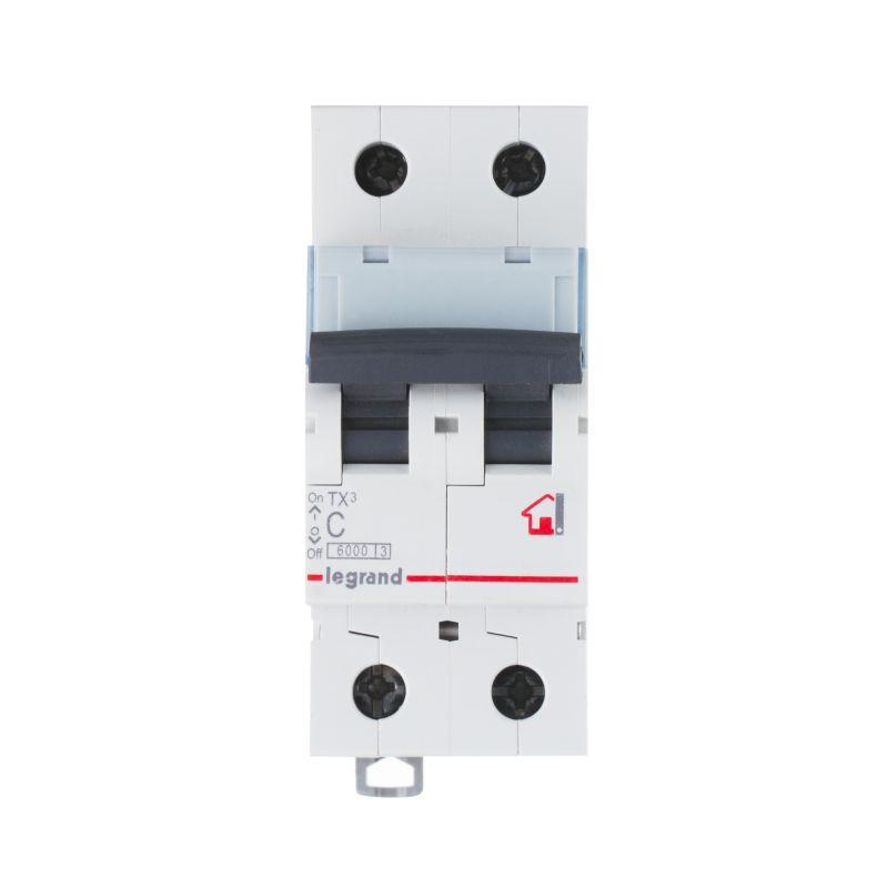 Выключатель автоматический модульный 2п C 25А 6кА TX3 6000 2мод. 230/400В Leg 404044